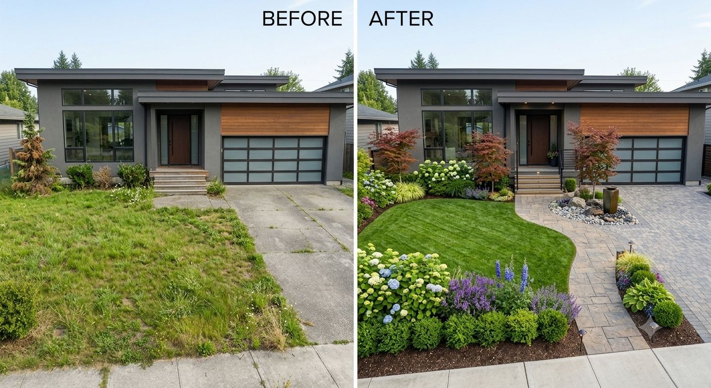 before after landscape