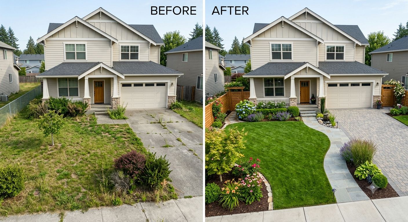 before after landscape