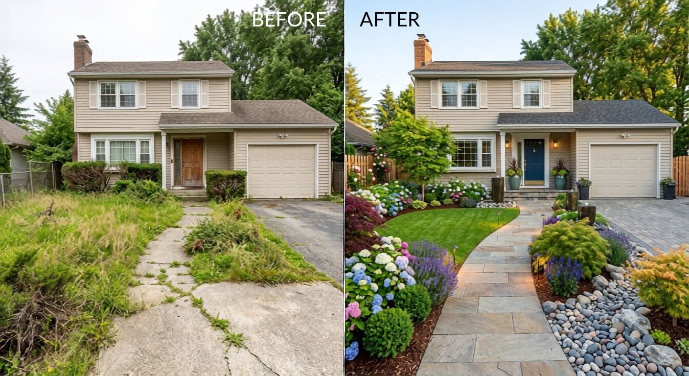 before after landscape
